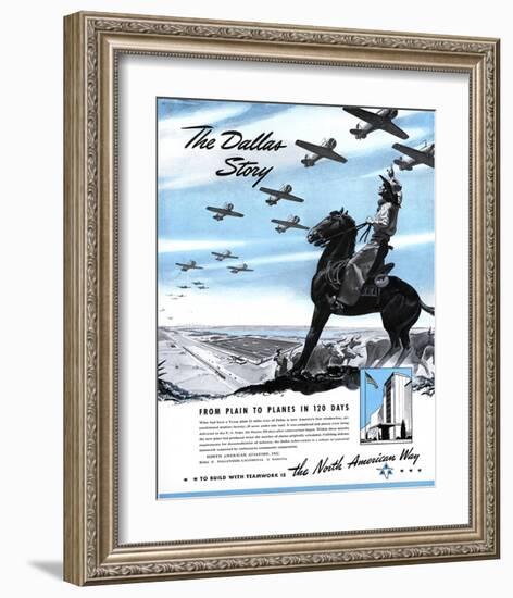 Dallas Story North American Ad-null-Framed Art Print