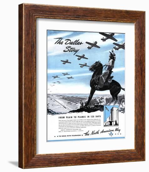 Dallas Story North American Ad-null-Framed Art Print