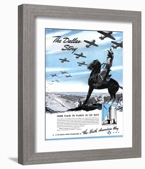 Dallas Story North American Ad-null-Framed Art Print