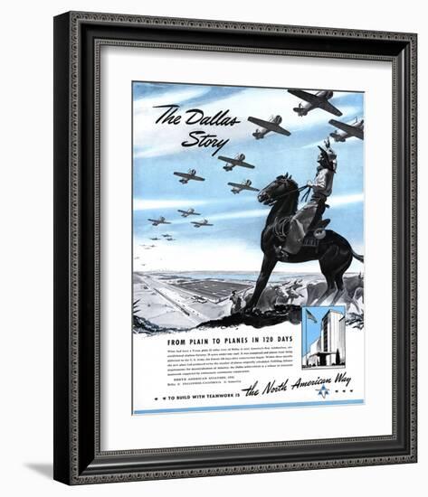 Dallas Story North American Ad-null-Framed Art Print