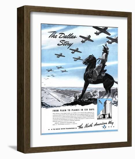 Dallas Story North American Ad-null-Framed Art Print