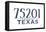 Dallas, Texas - 75201 Zip Code (Blue)-Lantern Press-Framed Stretched Canvas