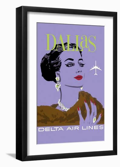 Dallas, Texas - Delta Air Lines-null-Framed Art Print