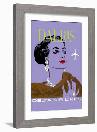 Dallas, Texas - Delta Air Lines-null-Framed Art Print