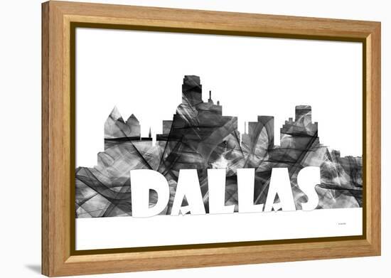 Dallas Texas Skyline BG 2-Marlene Watson-Framed Premier Image Canvas