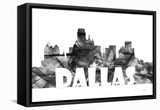 Dallas Texas Skyline BG 2-Marlene Watson-Framed Premier Image Canvas