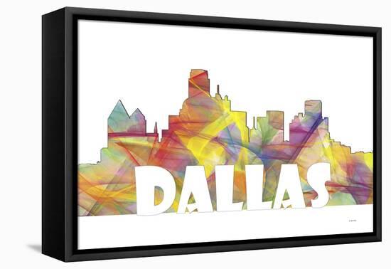 Dallas Texas Skyline Mclr 2-Marlene Watson-Framed Premier Image Canvas