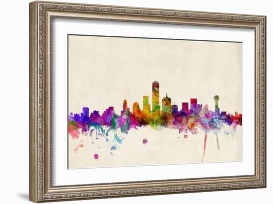 Dallas Texas Skyline-Michael Tompsett-Framed Art Print