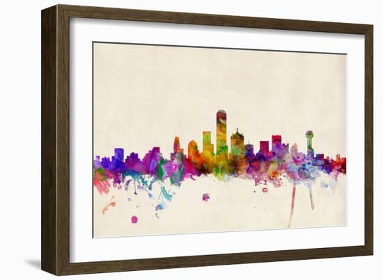 Dallas Texas Skyline-Michael Tompsett-Framed Art Print