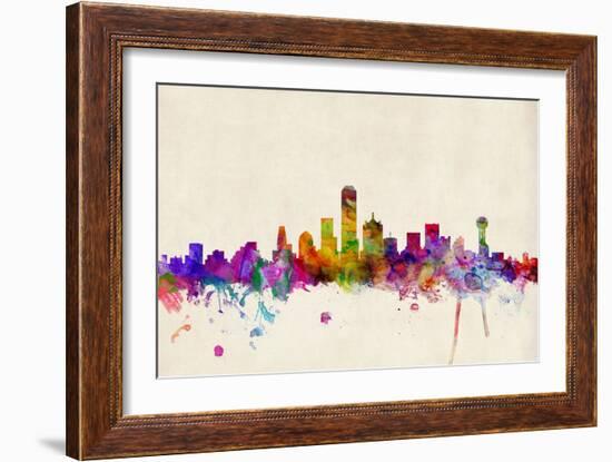 Dallas Texas Skyline-Michael Tompsett-Framed Art Print