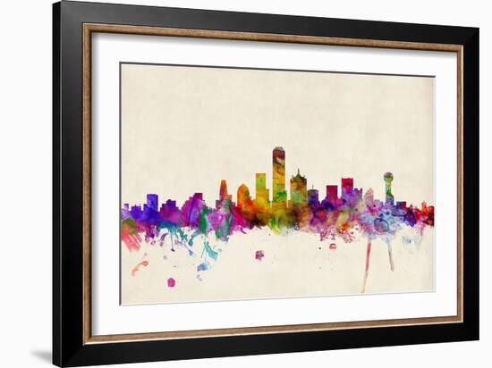 Dallas Texas Skyline-Michael Tompsett-Framed Art Print