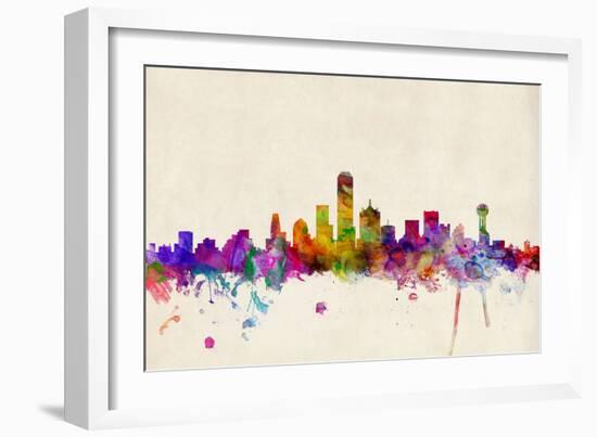 Dallas Texas Skyline-Michael Tompsett-Framed Art Print