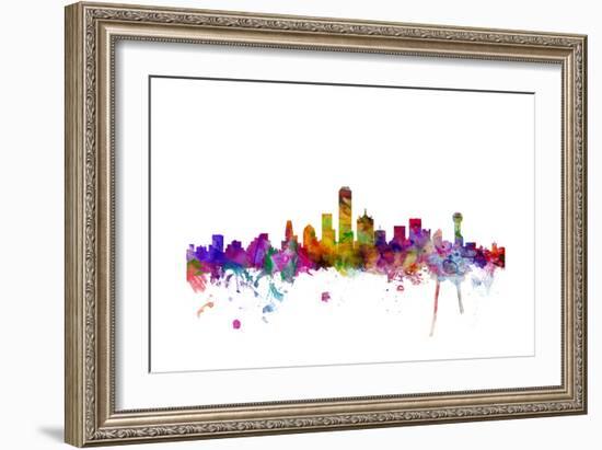 Dallas Texas Skyline-Michael Tompsett-Framed Art Print