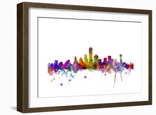 Dallas Texas Skyline-Michael Tompsett-Framed Art Print