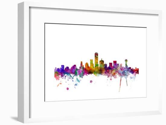 Dallas Texas Skyline-Michael Tompsett-Framed Art Print