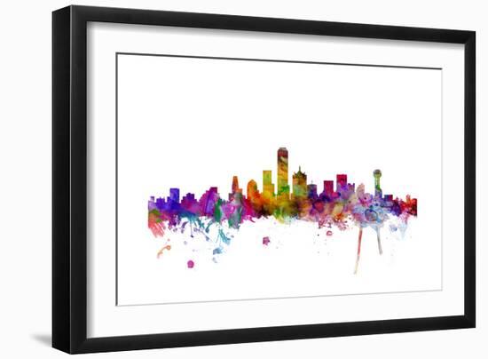 Dallas Texas Skyline-Michael Tompsett-Framed Art Print