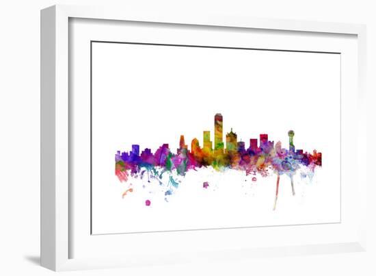 Dallas Texas Skyline-Michael Tompsett-Framed Art Print