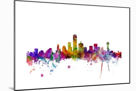 Dallas Texas Skyline-Michael Tompsett-Mounted Art Print