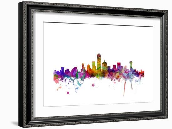 Dallas Texas Skyline-Michael Tompsett-Framed Art Print