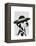 Dalmatian and Brimmed Black Hat-Fab Funky-Framed Stretched Canvas