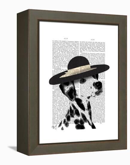 Dalmatian and Brimmed Black Hat-Fab Funky-Framed Stretched Canvas