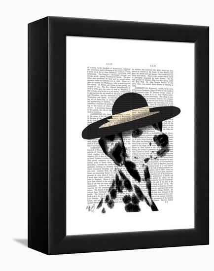 Dalmatian and Brimmed Black Hat-Fab Funky-Framed Stretched Canvas