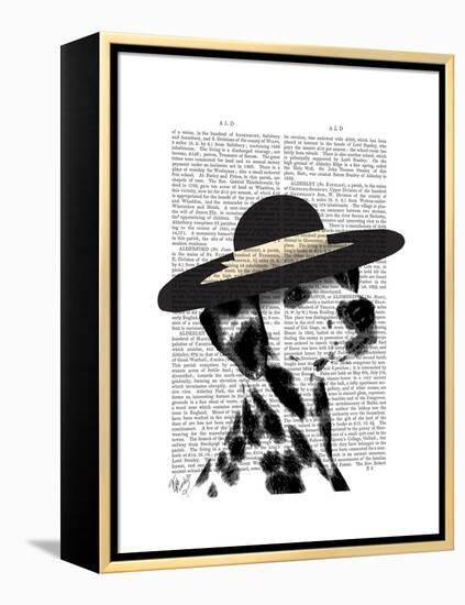 Dalmatian and Brimmed Black Hat-Fab Funky-Framed Stretched Canvas