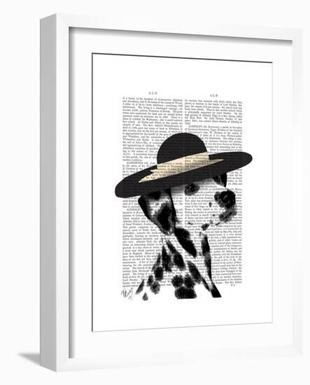 Dalmatian and Brimmed Black Hat-Fab Funky-Framed Art Print