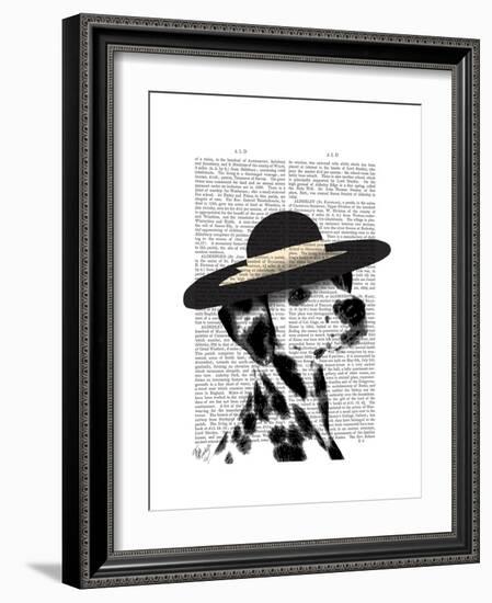 Dalmatian and Brimmed Black Hat-Fab Funky-Framed Art Print