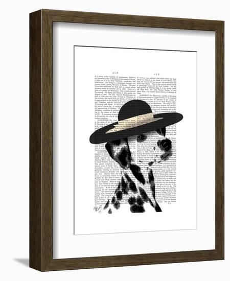 Dalmatian and Brimmed Black Hat-Fab Funky-Framed Art Print