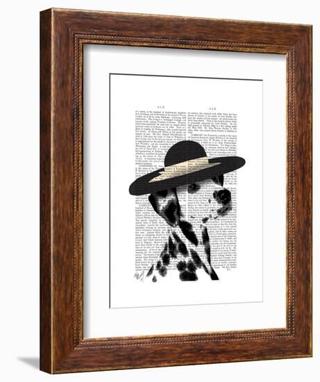 Dalmatian and Brimmed Black Hat-Fab Funky-Framed Art Print