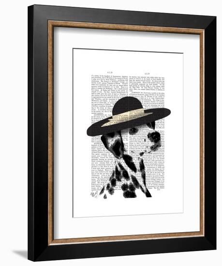 Dalmatian and Brimmed Black Hat-Fab Funky-Framed Art Print