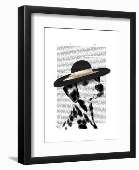 Dalmatian and Brimmed Black Hat-Fab Funky-Framed Art Print