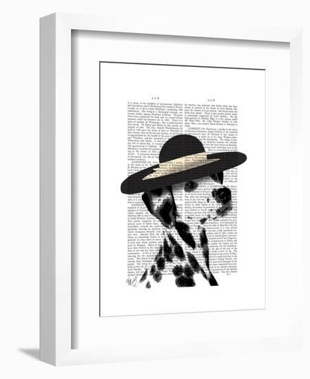 Dalmatian and Brimmed Black Hat-Fab Funky-Framed Art Print