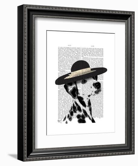 Dalmatian and Brimmed Black Hat-Fab Funky-Framed Art Print