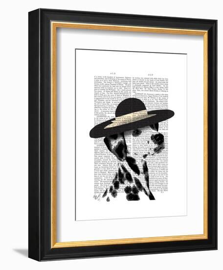 Dalmatian and Brimmed Black Hat-Fab Funky-Framed Art Print