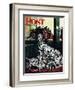 "Dalmatian and Pups," Saturday Evening Post Cover, January 13, 1945-Stevan Dohanos-Framed Giclee Print
