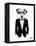 Dalmatian Dog in Tuxedo-Olga Angellos-Framed Stretched Canvas