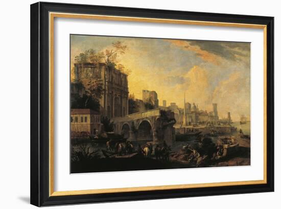 Dalmatian Harbor-Luca Carlevaris-Framed Giclee Print