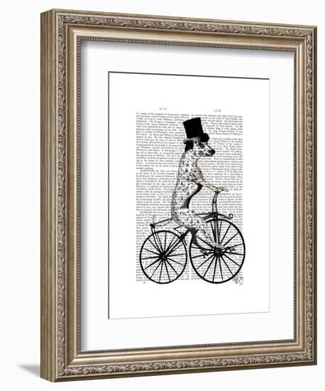 Dalmatian on Bicycle-Fab Funky-Framed Art Print