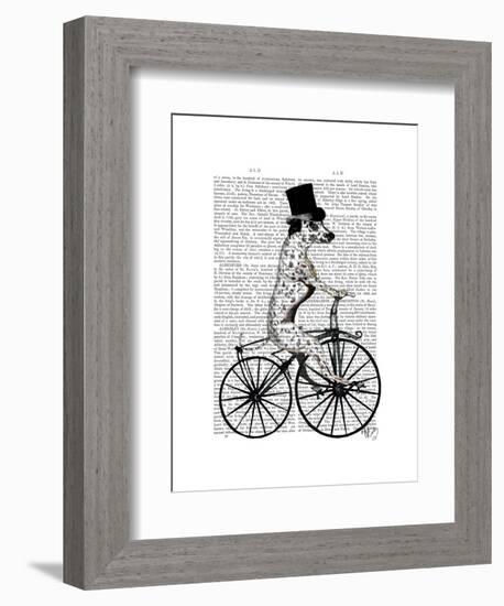 Dalmatian on Bicycle-Fab Funky-Framed Art Print