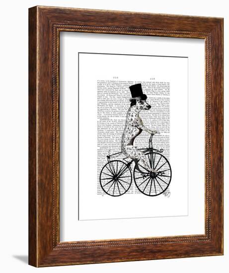 Dalmatian on Bicycle-Fab Funky-Framed Art Print