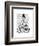 Dalmatian on Bicycle-Fab Funky-Framed Art Print