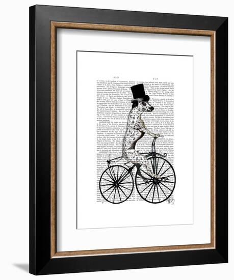 Dalmatian on Bicycle-Fab Funky-Framed Art Print