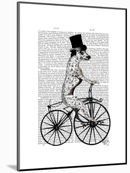 Dalmatian on Bicycle-Fab Funky-Mounted Art Print