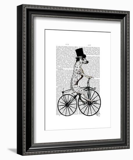 Dalmatian on Bicycle-Fab Funky-Framed Art Print