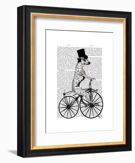 Dalmatian on Bicycle-Fab Funky-Framed Art Print