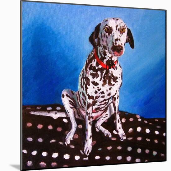 Dalmatian on Spotty Cushion, 2011-Helen White-Mounted Giclee Print