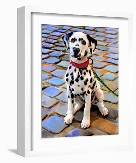 Dalmatian Puppy-Robert Mcclintock-Framed Art Print