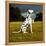 Dalmatian Sitting with Paw Up-Sally Anne Thompson-Framed Premier Image Canvas